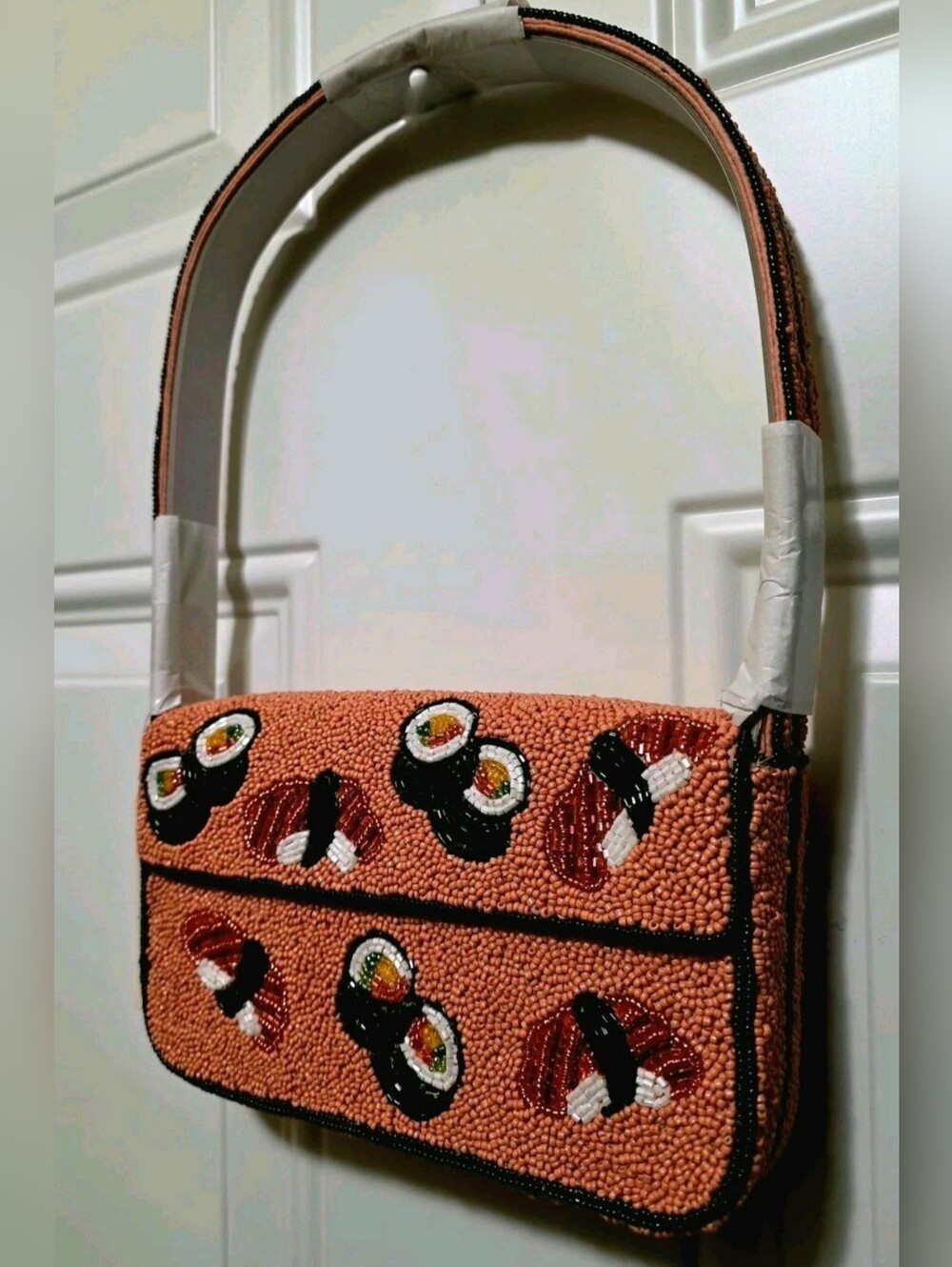 ANTHROPOLOGIE BEADED FIONA SHOULDER BAG "SUSHI " Food & Drink Edition VIRAL - Picture 8 of 10